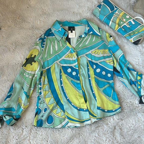 ROBERT CAVALLI LONG SLEEVES TOP - Picture 1 of 5